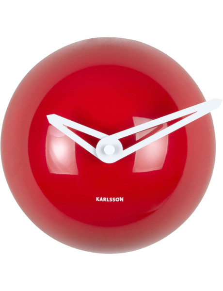 Horloge murale rouge rétro silencieuse 15 cm Retro Cap