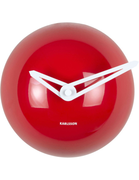 Horloge murale rouge rétro silencieuse 15 cm Retro Cap