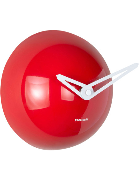 Horloge murale rouge rétro silencieuse 15 cm Retro Cap
