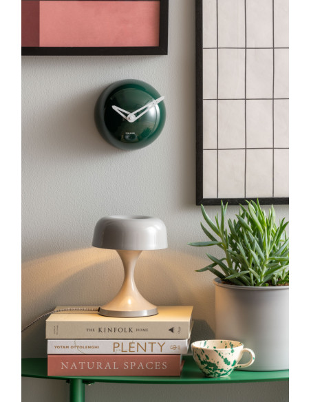 Horloge murale verte rétro silencieuse 15 cm Retro Cap