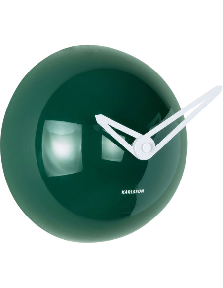 Horloge murale verte rétro silencieuse 15 cm Retro Cap