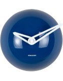 Horloge murale bleu cobalt métal silencieuse 15 cm Retro Cap