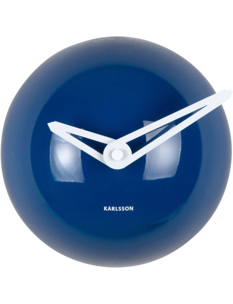 Horloge murale bleu cobalt métal silencieuse 15 cm Retro Cap
