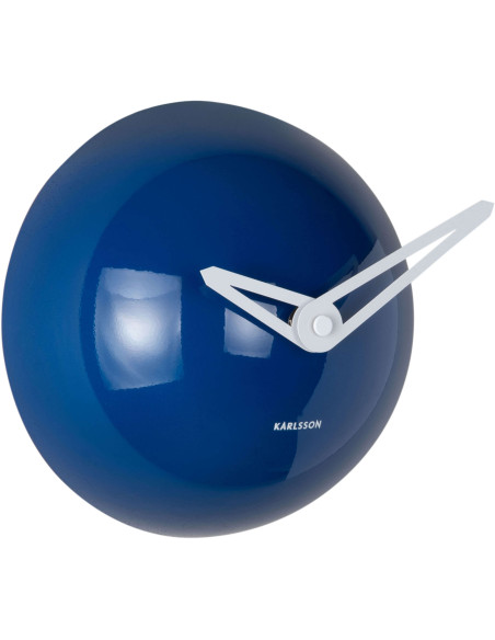 Horloge murale bleu cobalt métal silencieuse 15 cm Retro Cap