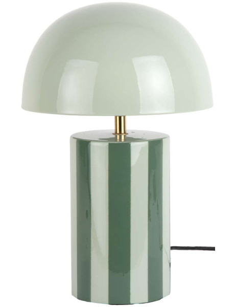 Lampe à poser verte rayée en métal Rayado