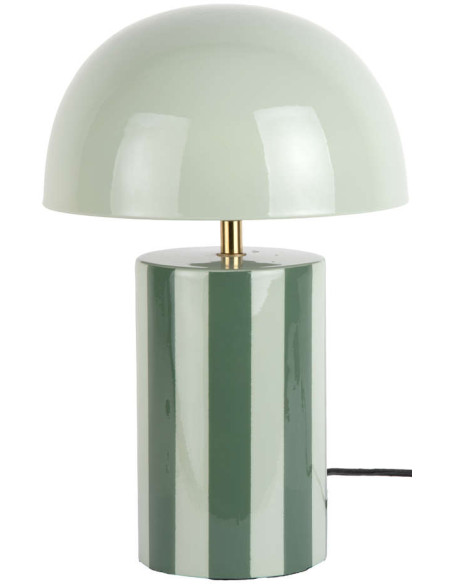 Lampe à poser verte rayée en métal Rayado