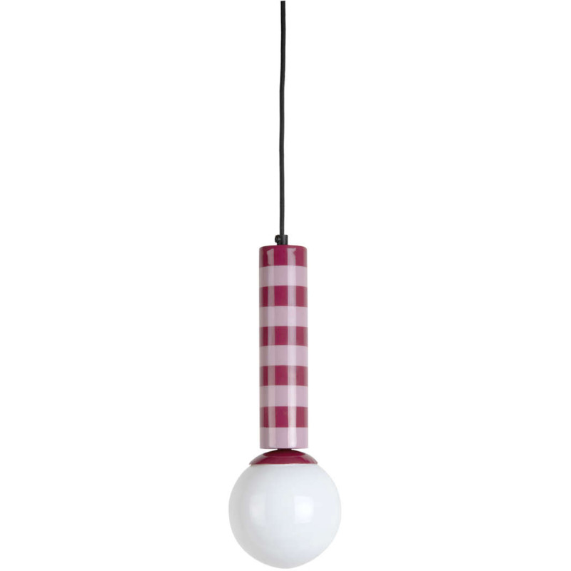 Suspension rayée mauve et lavande en...