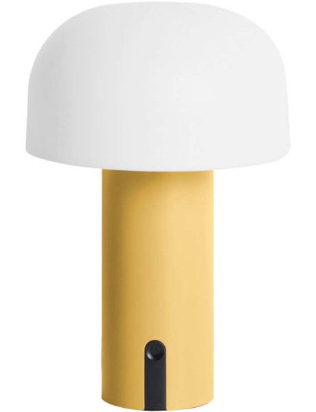 Lampe à poser LED sans fil jaune ocre Luca