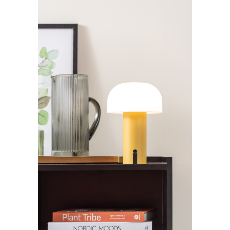 Lampe à poser LED sans fil jaune ocre...