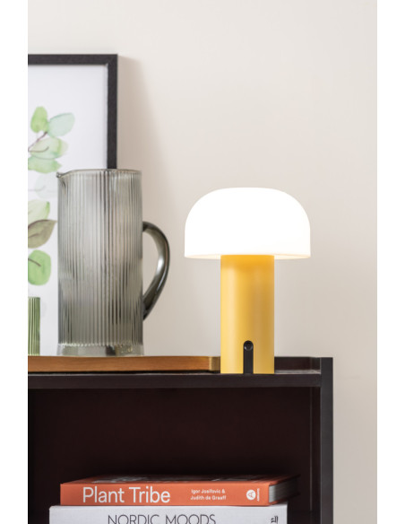 Lampe à poser LED sans fil jaune ocre Luca