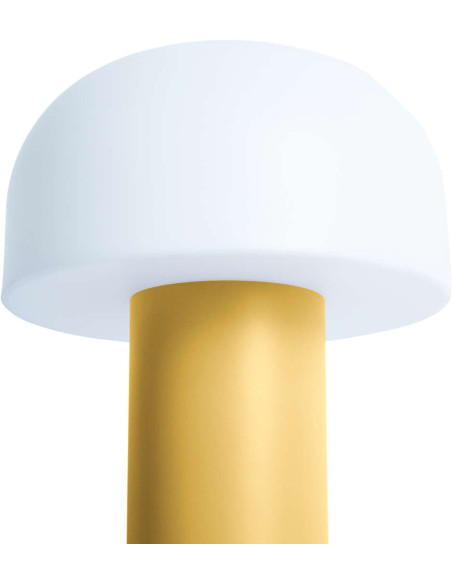 Lampe à poser LED sans fil jaune ocre Luca