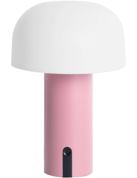 Lampe à poser LED sans fil rose Luca