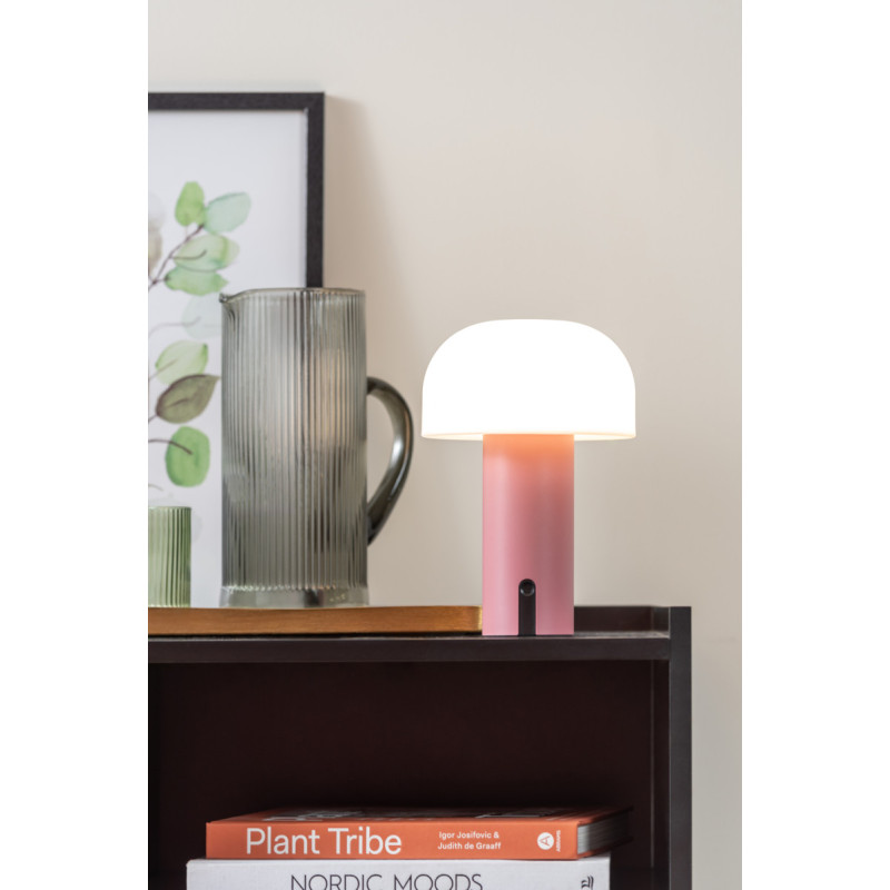 Lampe à poser LED sans fil rose Luca