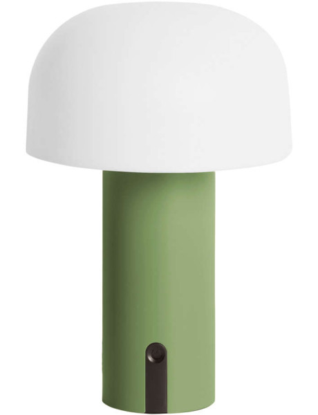 Lampe à poser LED sans fil vert sauge Luca