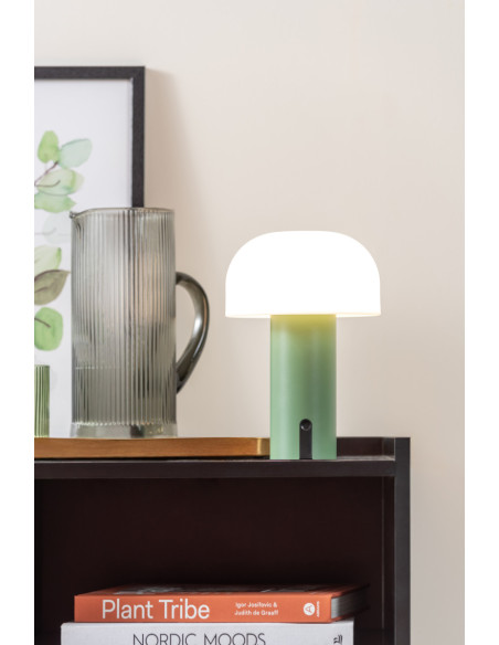 Lampe à poser LED sans fil vert sauge Luca