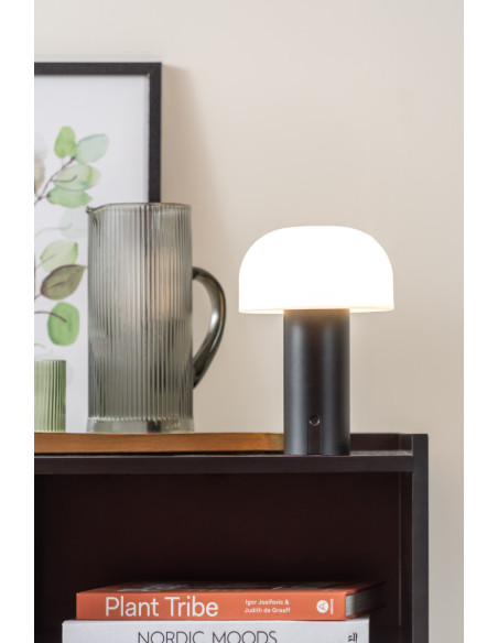 Lampe à poser LED sans fil noire et blanche Luca