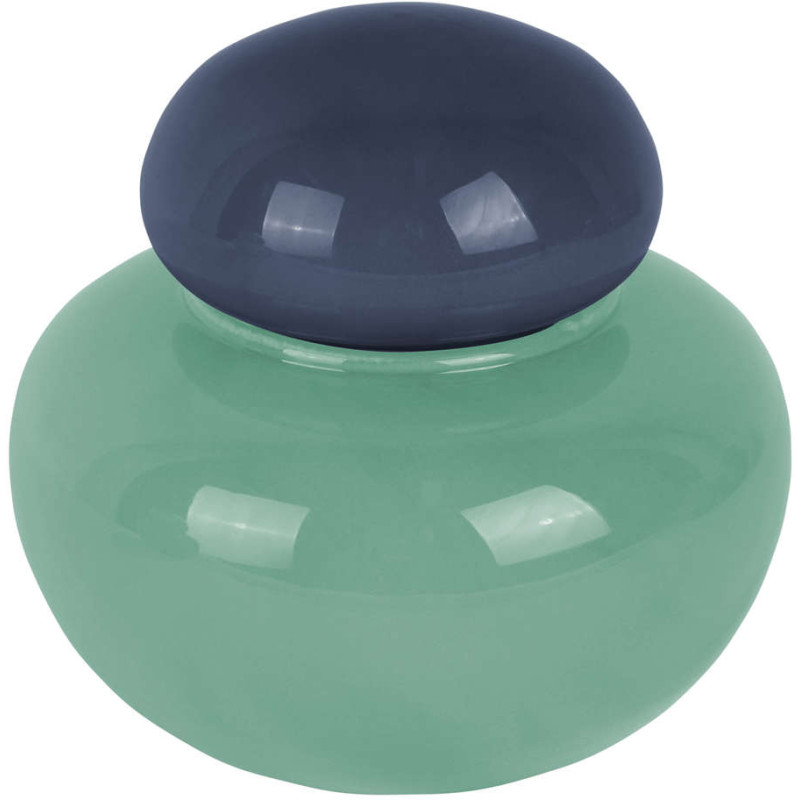 Vase en verre vert d’eau à couvercle...