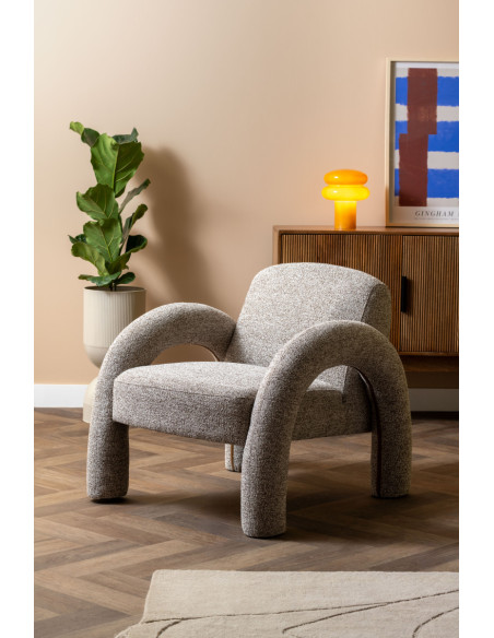 Grand cache-pot sur pied métal gris chaud 55 cm Tonar