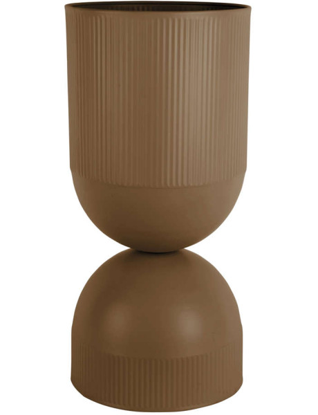 Grand cache-pot sur pied métal marron 55 cm Tonar