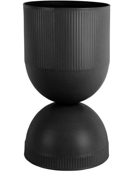 Grand cache-pot sur pied métal noir 45 cm Tonar