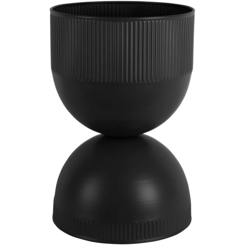 Cache-pot sur pied métal noir 39 cm...