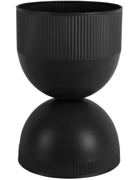 Cache-pot sur pied métal noir 39 cm Tonar