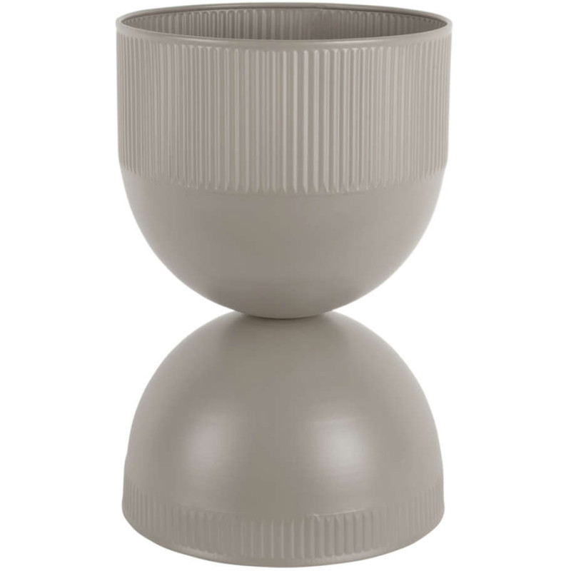 Cache-pot sur pied métal gris chaud...
