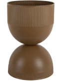 Cache-pot sur pied métal marron moka 39 cm Tonar