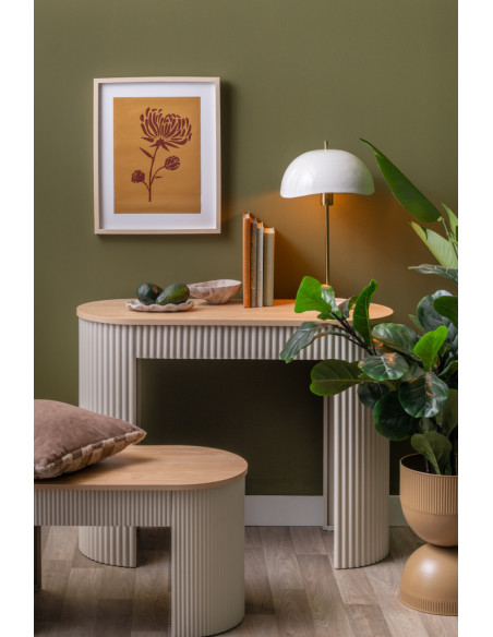 Cache-pot sur pied métal marron moka 39 cm Tonar
