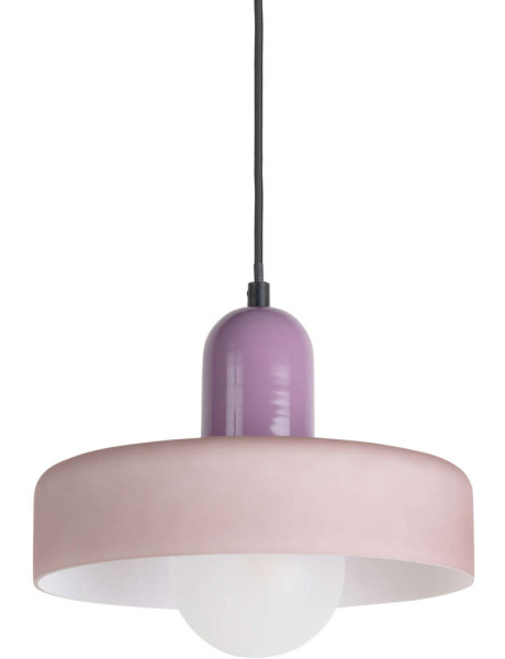 Suspension verre mauve lavande 25 cm Opaco Grato