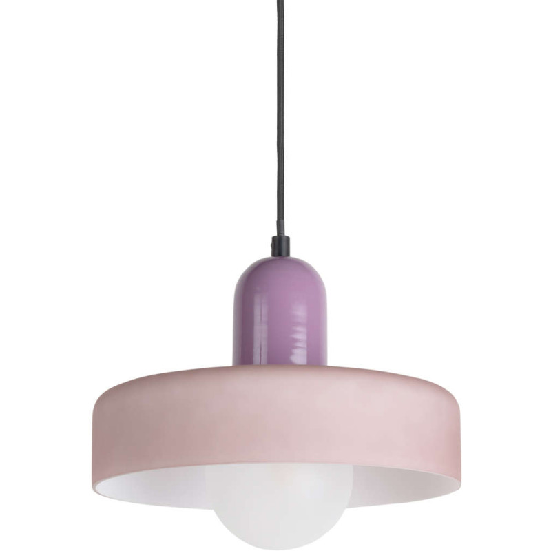 Suspension verre mauve lavande 25 cm...