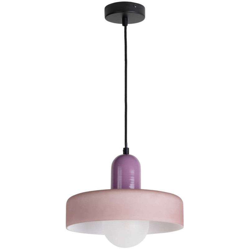 Suspension verre mauve lavande 25 cm...