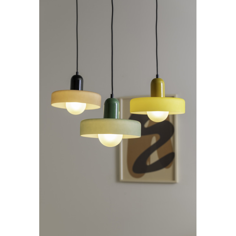 Suspension verre vert jade 25 cm...