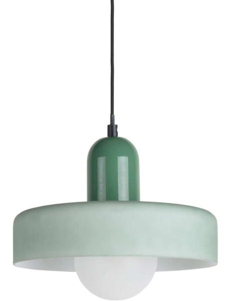 Suspension verre vert jade 25 cm Opaco Grato