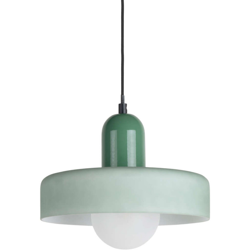 Suspension verre vert jade 25 cm...