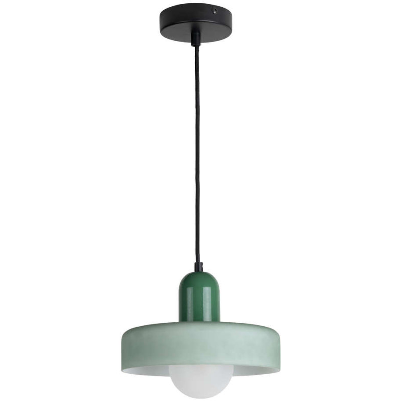 Suspension verre vert jade 25 cm...