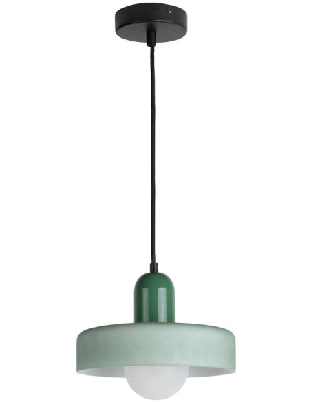 Suspension verre vert jade 25 cm Opaco Grato