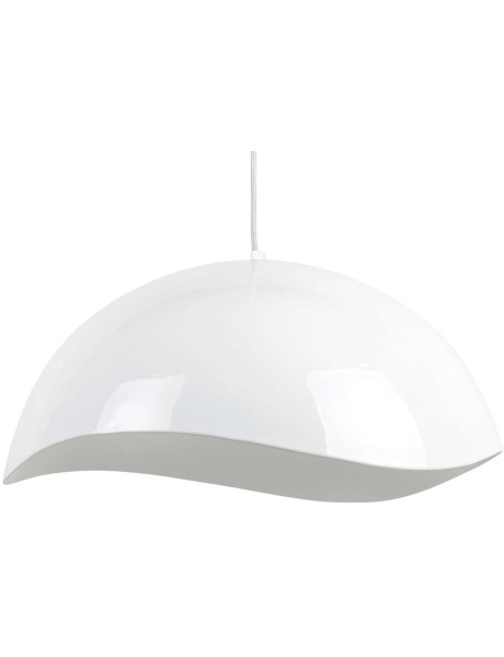 Suspension métal blanc 50 cm Waved