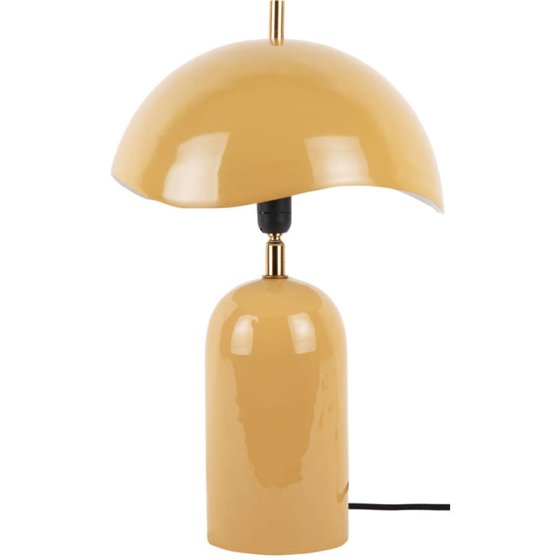 Lampe à poser champignon métal jaune...
