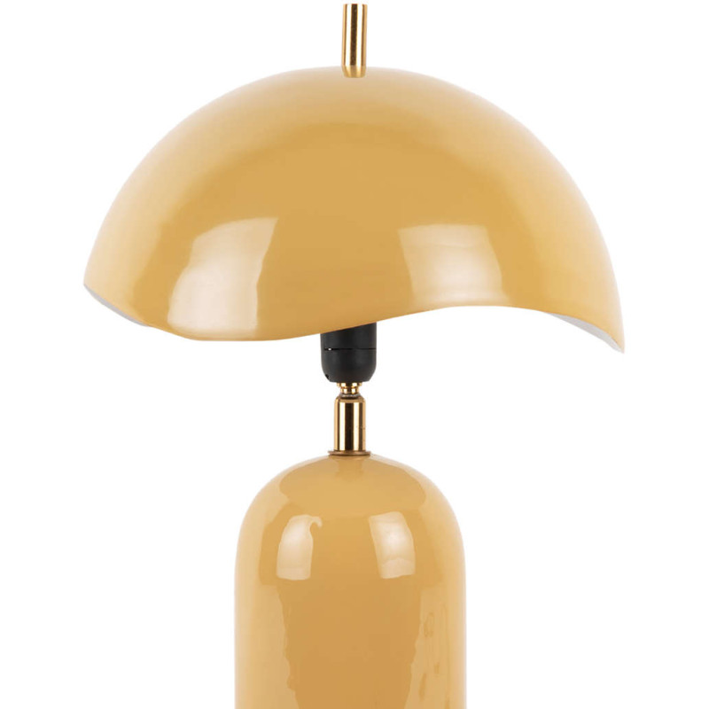 Lampe à poser champignon métal jaune...