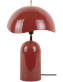 Lampe à poser champignon métal rouge ocre 41 cm Querido