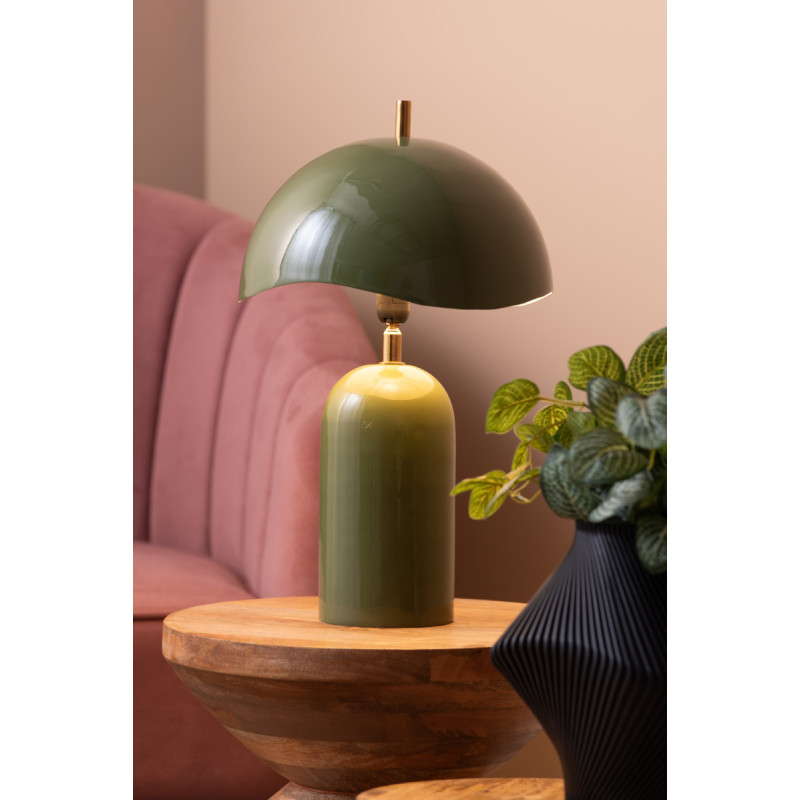 Lampe champignon métal vert jungle 41...