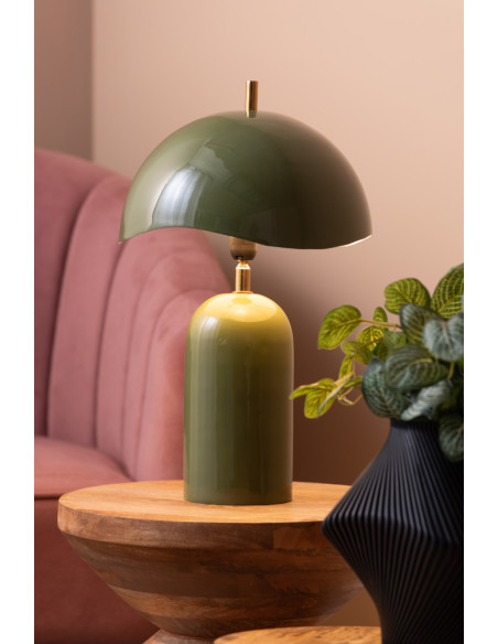 Lampe champignon métal vert jungle 41 cm Querido