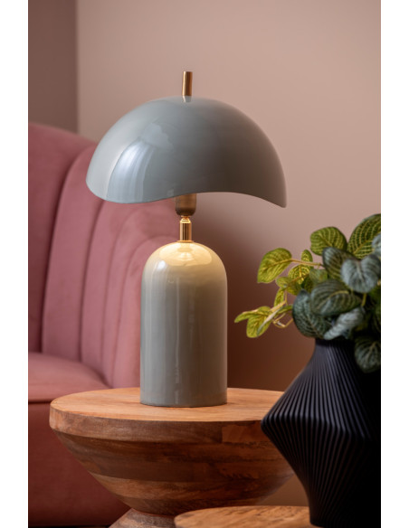 Lampe champignon métal bleu brume 41 cm Querido