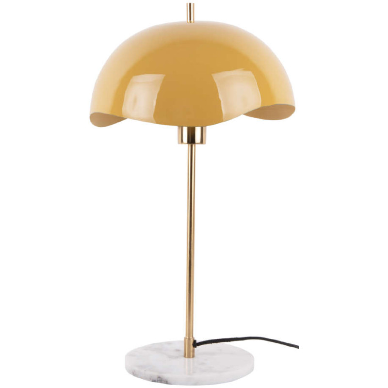 Lampe à poser dôme ondulé jaune 53 cm...