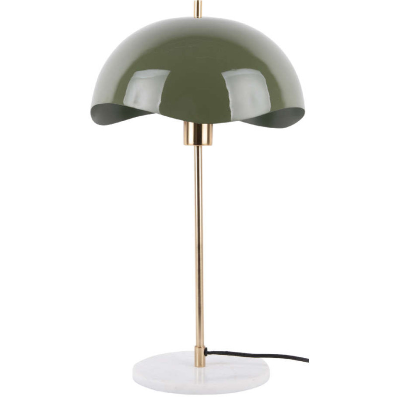 Lampe à poser dôme ondulé vert olive...
