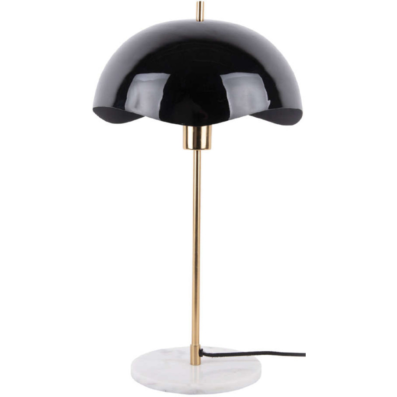 Lampe à poser noire dôme ondulé 53 cm...