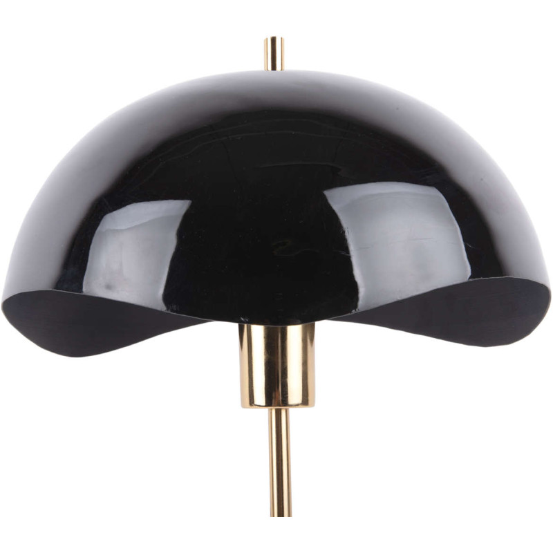 Lampe à poser noire dôme ondulé 53 cm...