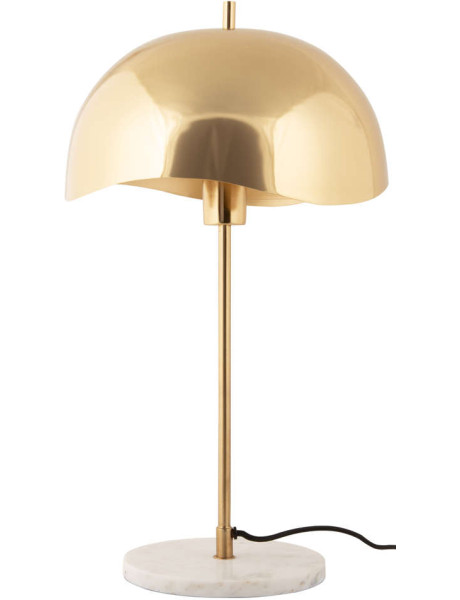 Lampe à poser champignon dorée en fer 53 cm Waved Dome