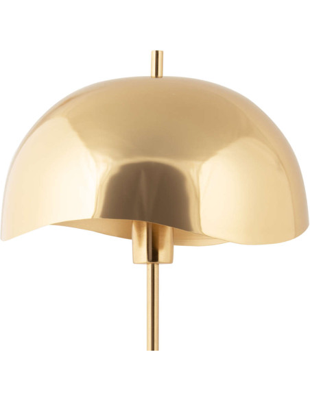 Lampe à poser champignon dorée en fer 53 cm Waved Dome